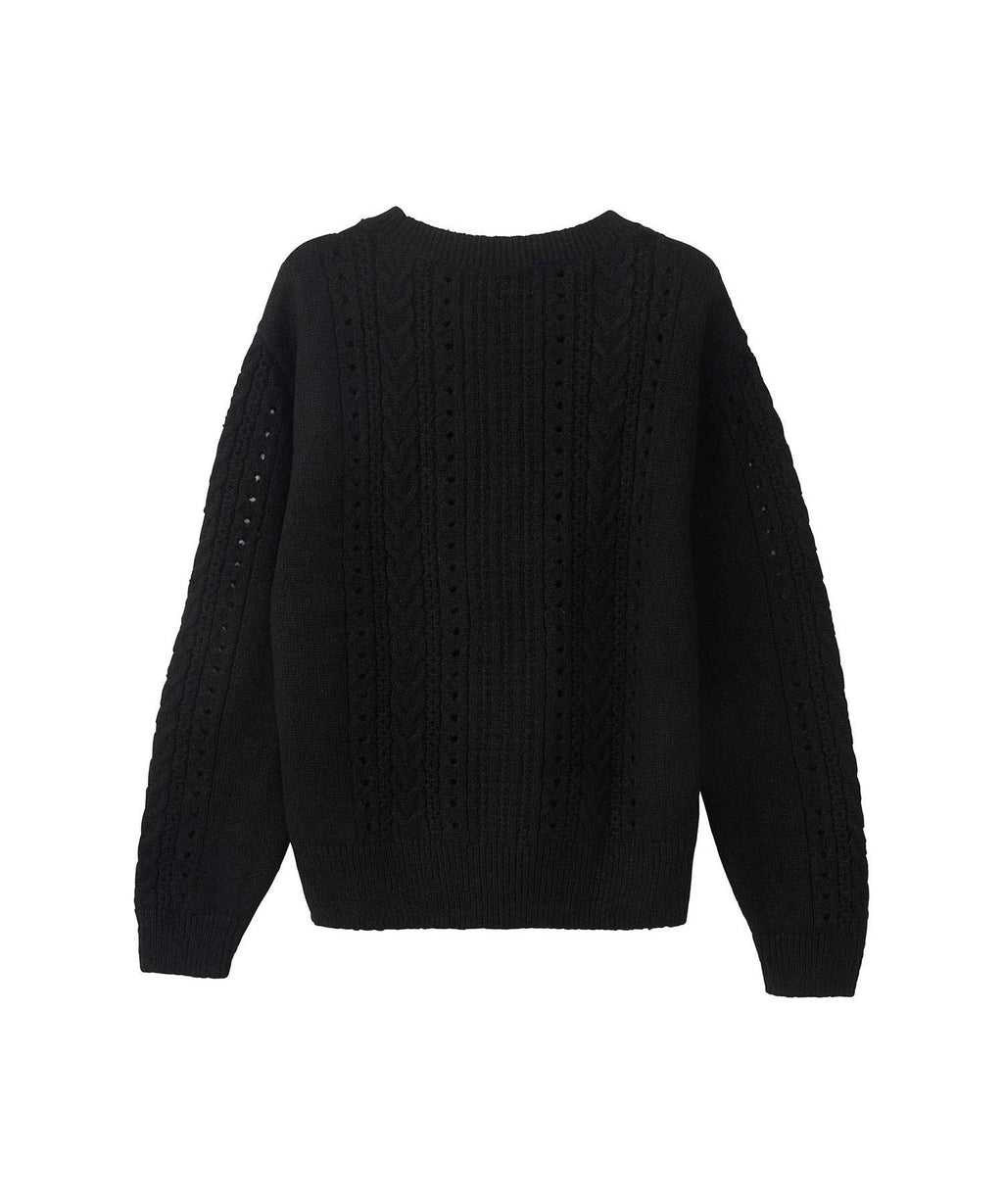 SNAKE LOOP Embroidery Sweater