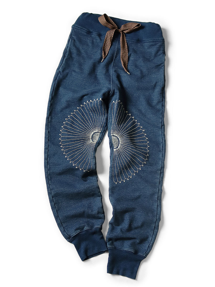 IDG Back Fabric Sweat Rib Pants (Furoshiki Embroidery)