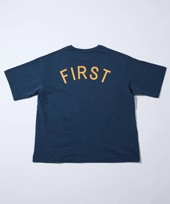6 oz Front Logo Embroidered Crew Neck T-Shirt / Back Print T-Shirt PRINT ROUND FIRST
