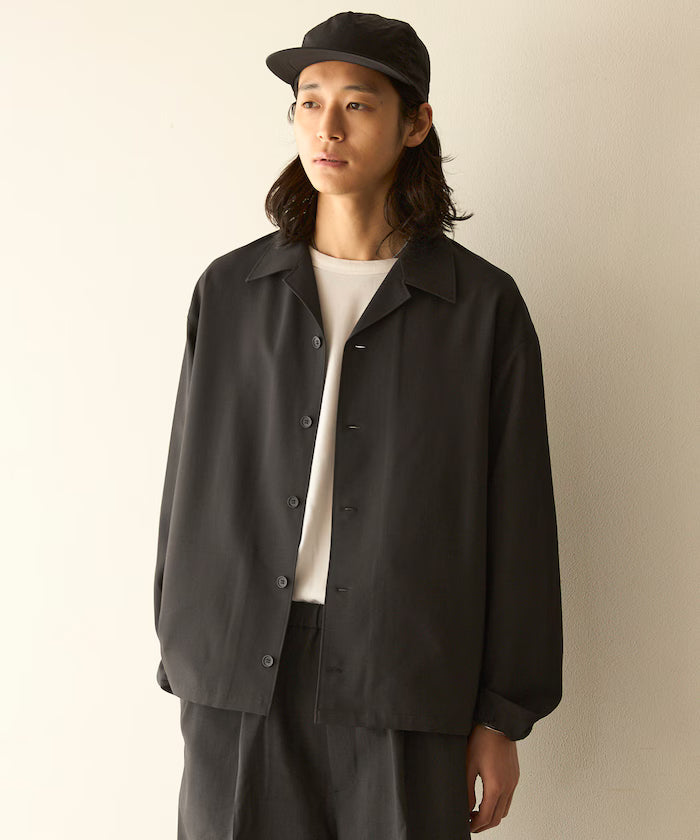 Functional Material Oversized CPO Shirt & Wide Easy Pants Setup / Washable / UV Cut / Quick Dry / Contact Cooling