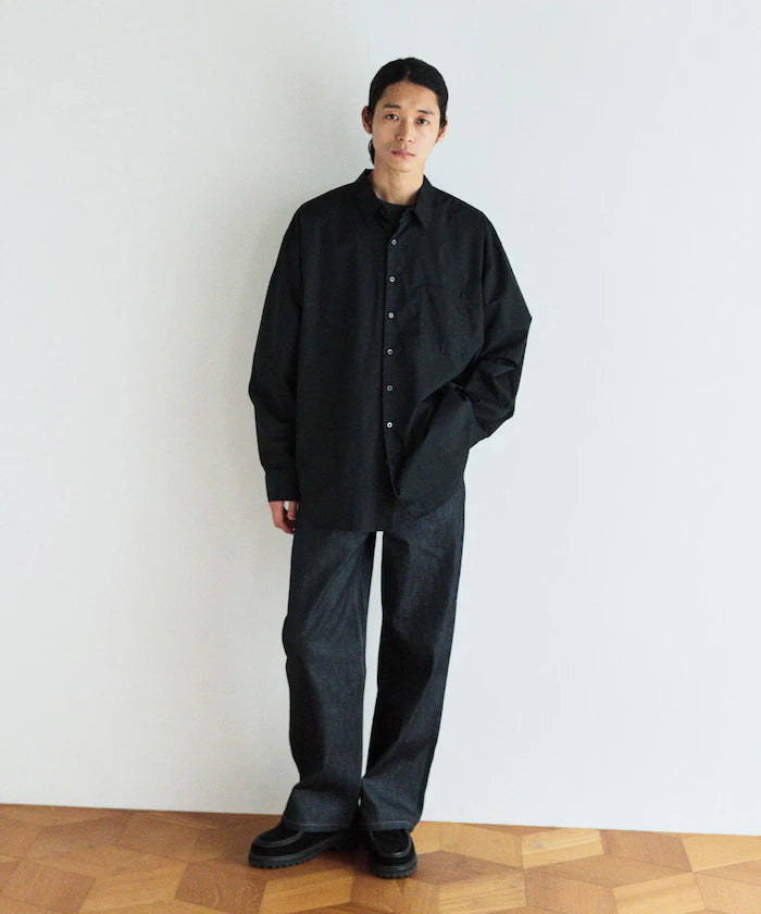 <New Color Added> Relaxed Fit Broad Shirt / Regular Collar / Long Sleeve