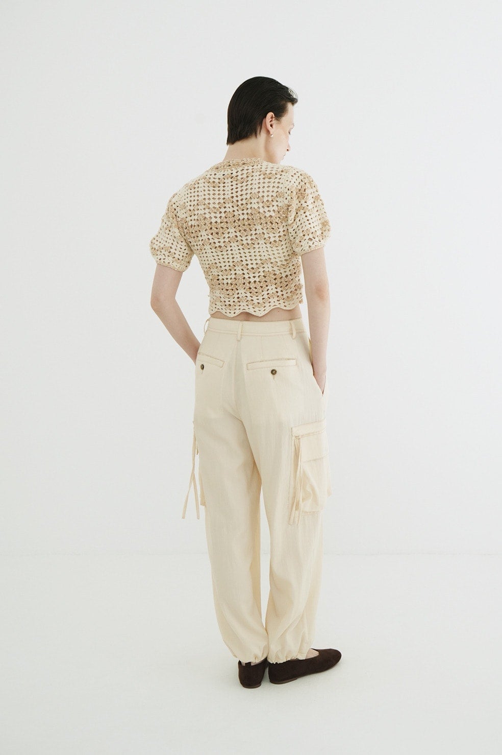 LOW WAIST POCKET CARGO PANTS
