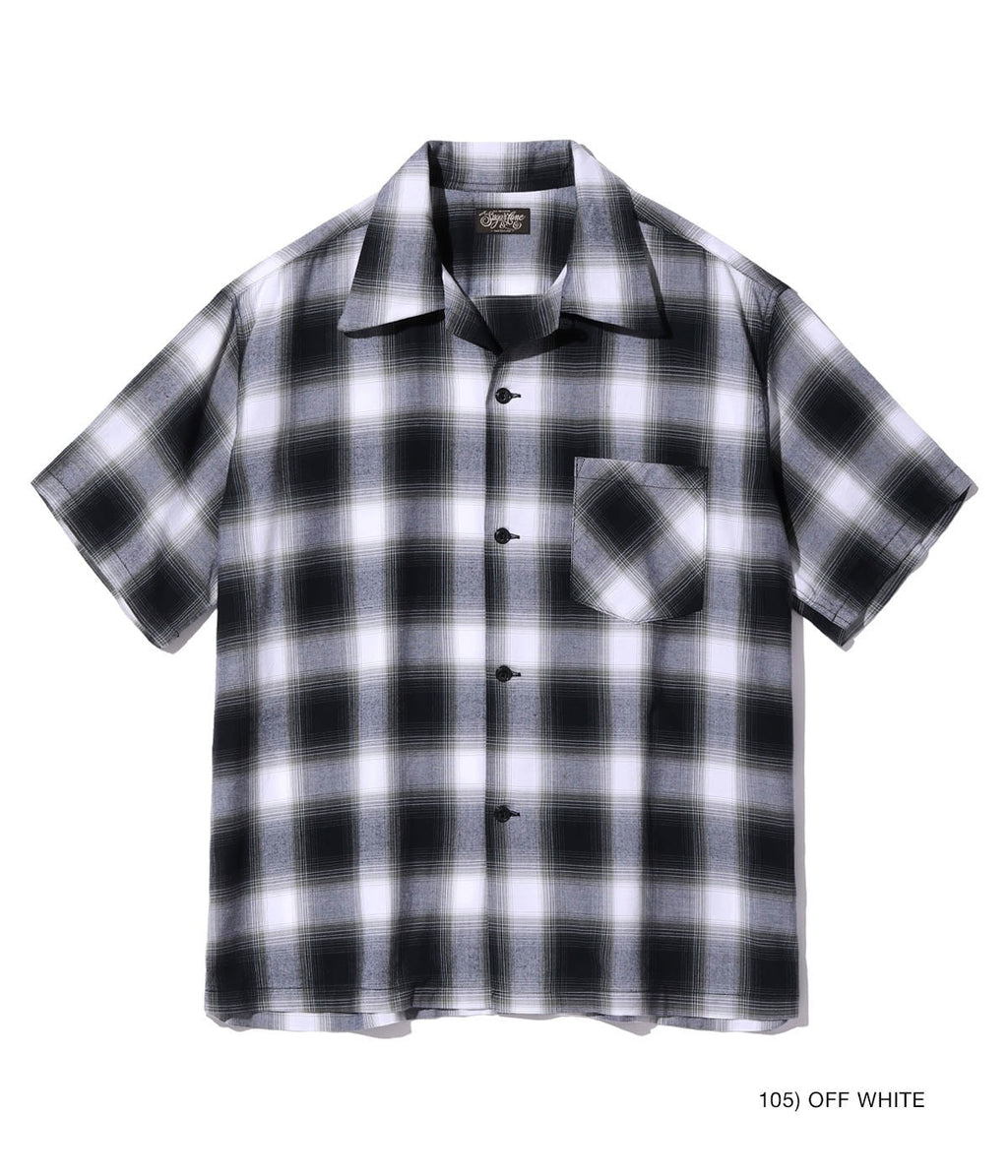 RAYON OMBRE CHECK OPEN SHIRT