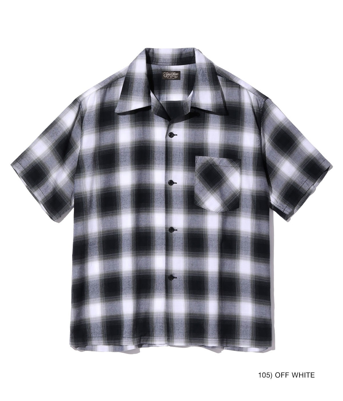 RAYON OMBRE CHECK OPEN SHIRT