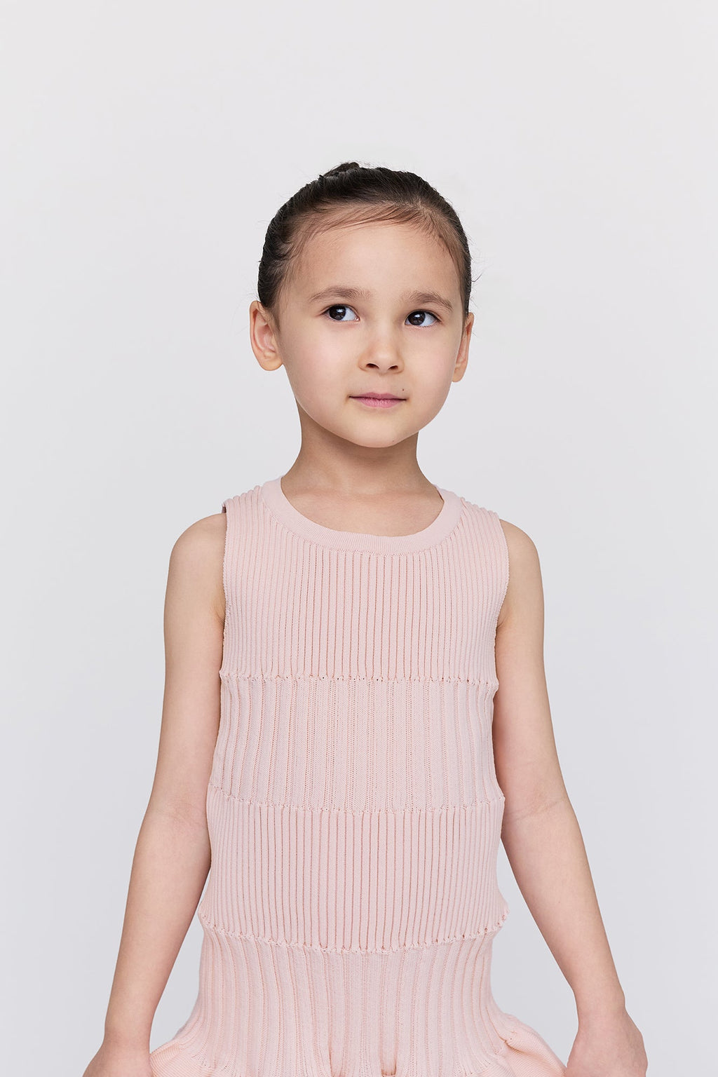 SOFT FLUTED KID SLEEVELESS DRESS