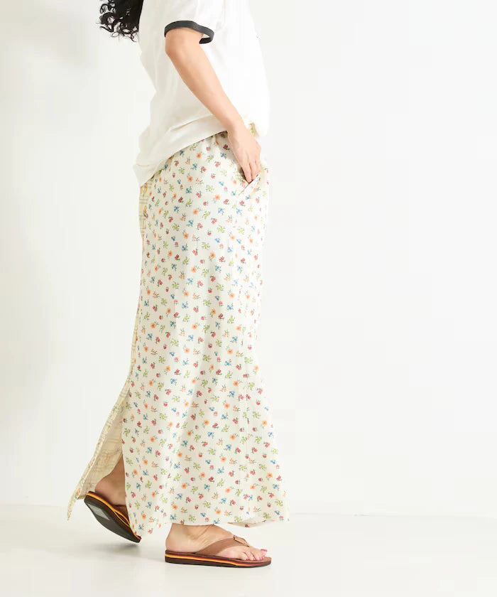 Floral Satin Skirt