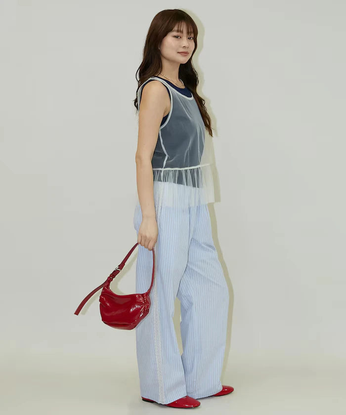 <Set Item> Tulle Layered Tank Top Limited Edition