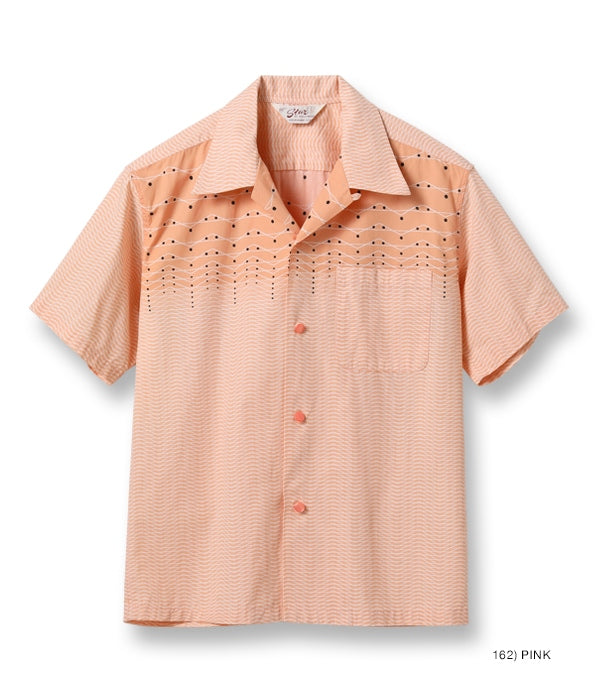 COTTON TYPEWRITER OPEN SHIRT “ZIG ZAG”