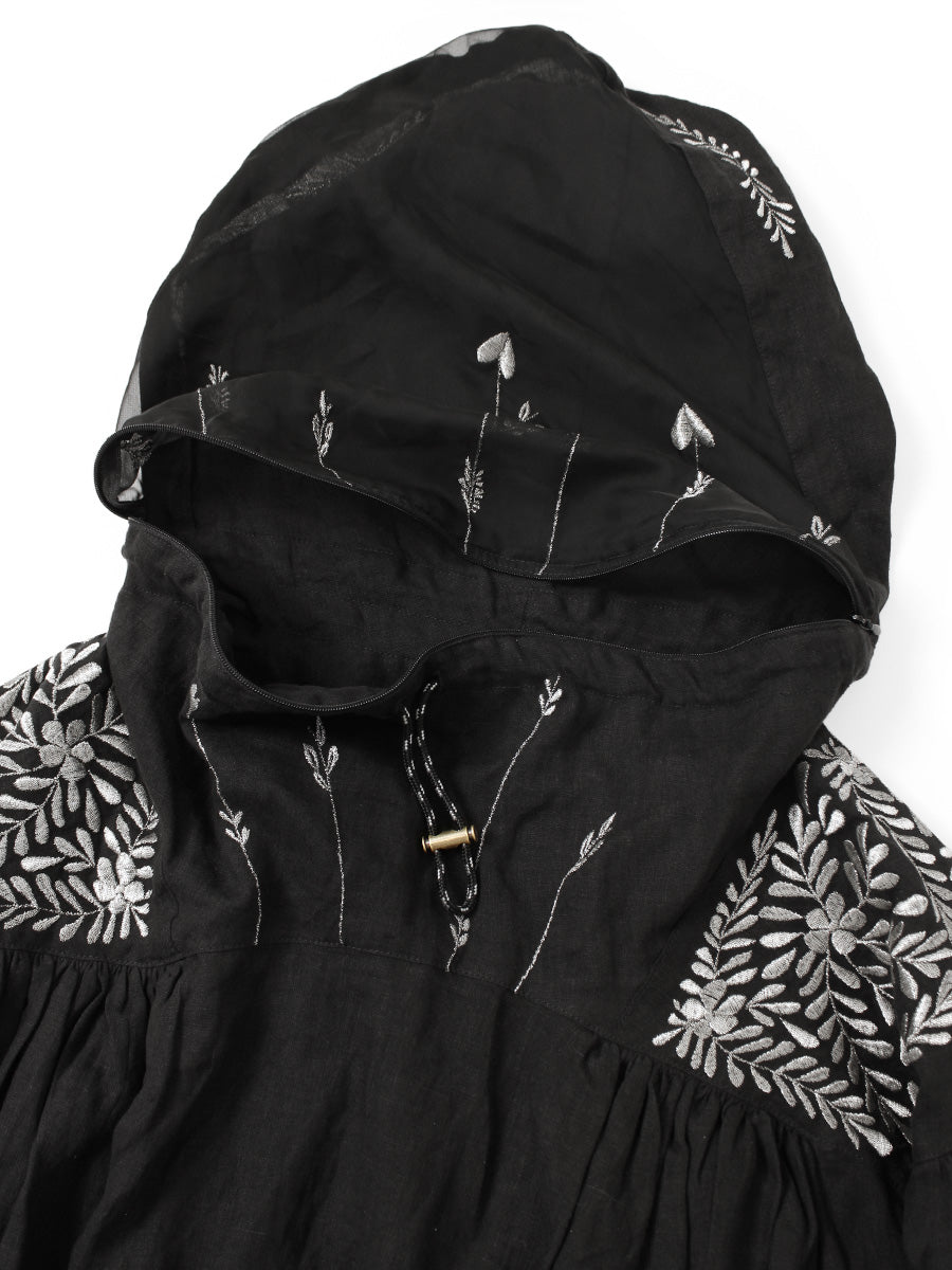 Linen Latvia Embroidery Bag Anorak