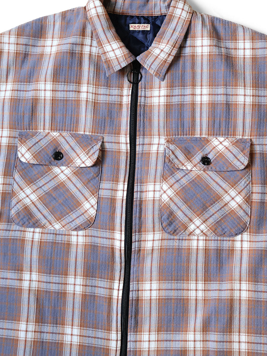 Plaid Check × Quilted Sleeveless Vest