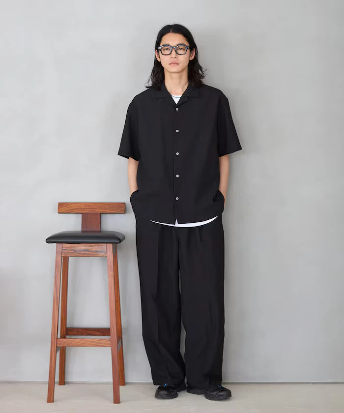 Functional Material Open Collar Short Sleeve Shirt Set 3 Piece Set / Washable / UV Cut / Quick Dry / Cooling Touch