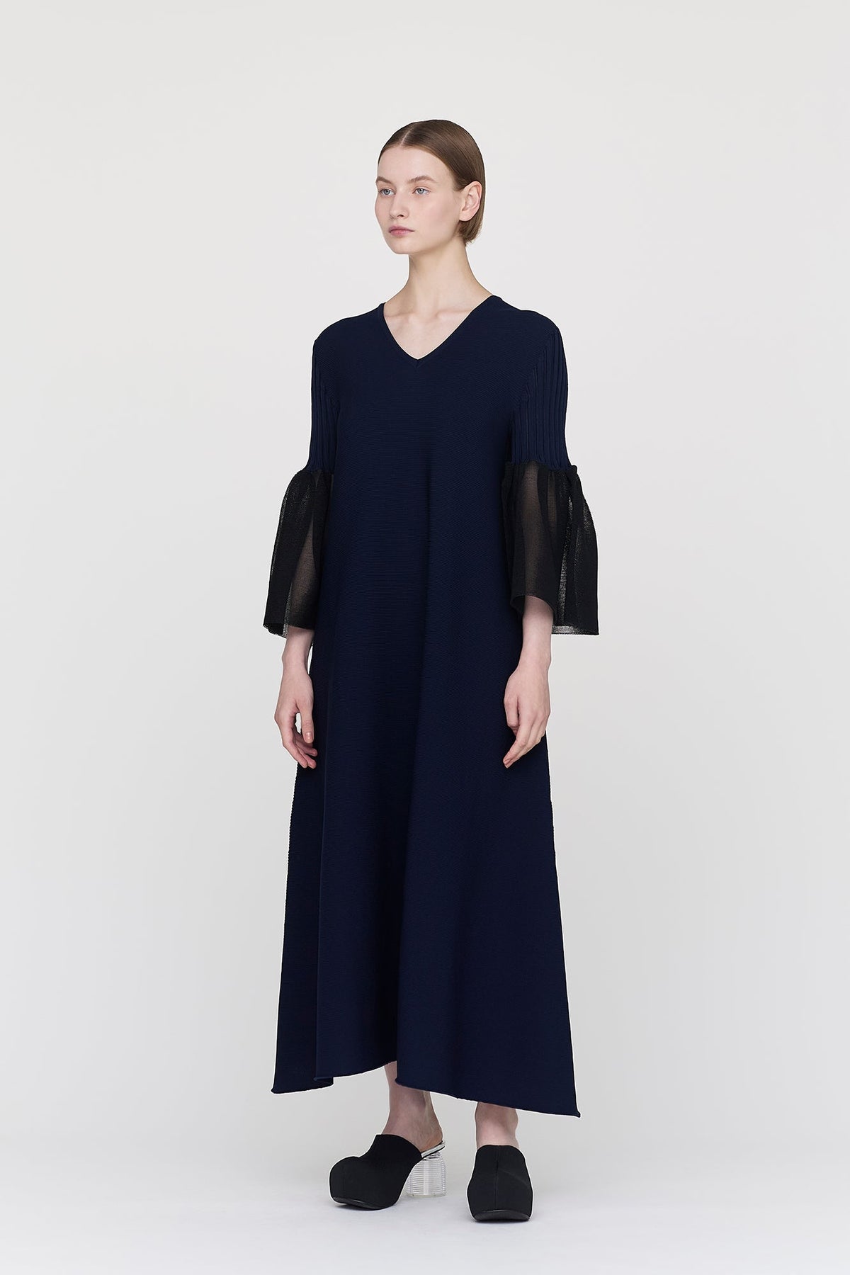 POTTERY LUCENT LONG BELL SLEEVE FLARE DRESS