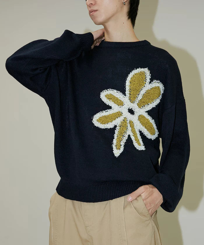 Boucle Flower Pullover Knit [Limited Edition]