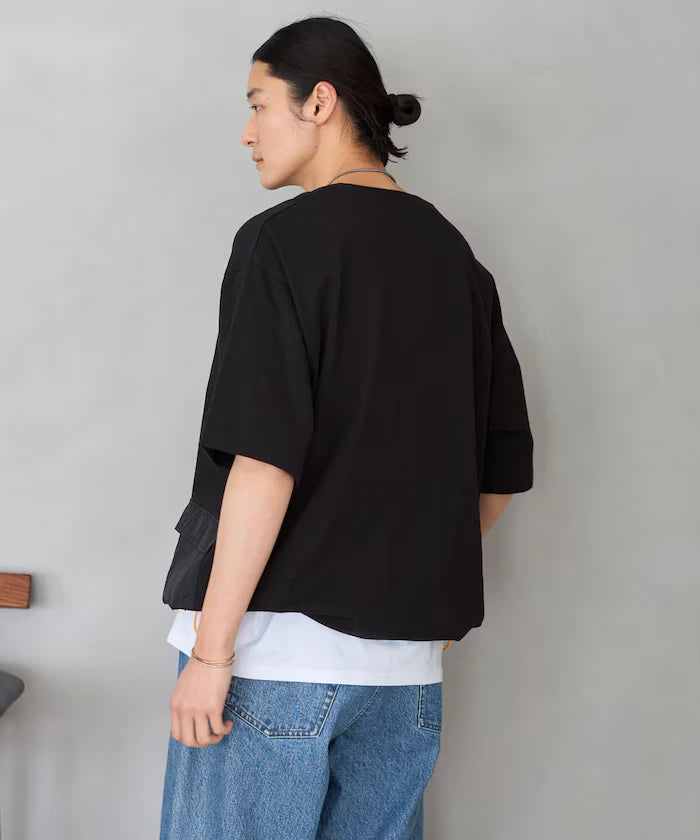 6 Ounce Side Pocket Spindle Short Sleeve T-Shirt / Big Silhouette