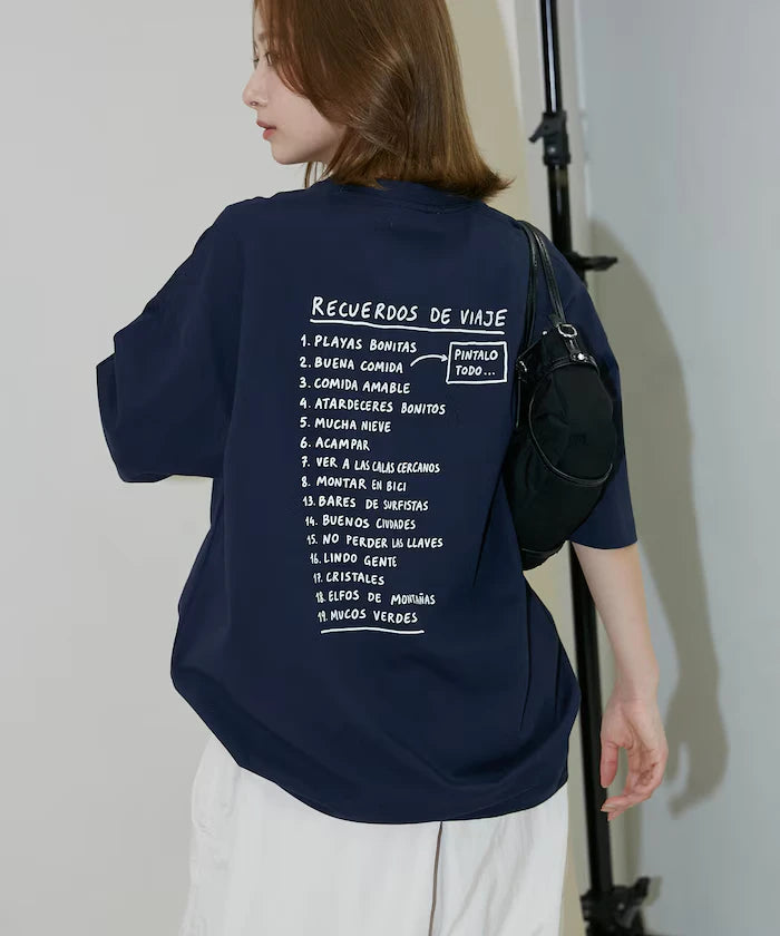 Love Pop Studio Travel Note Typography T-Shirt