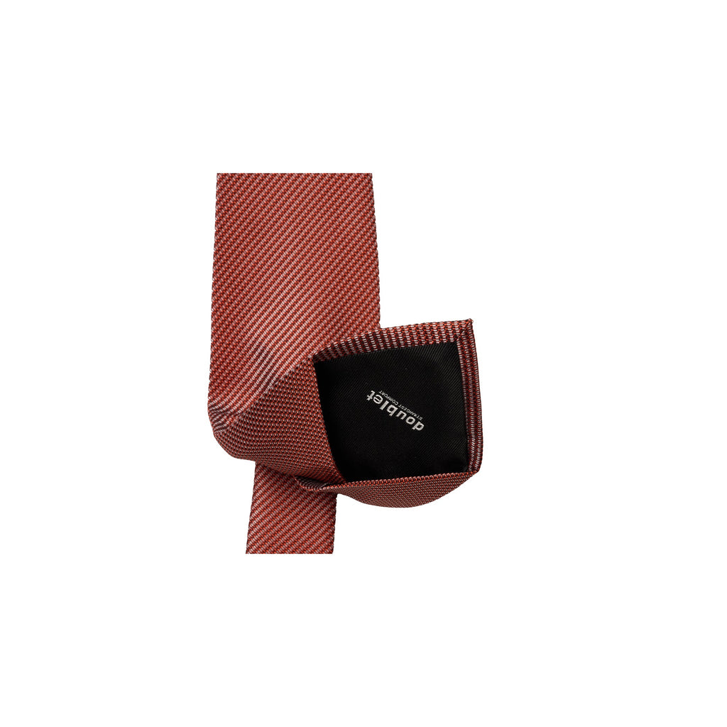 SHAPE MEMORY MICRO PATTERN TIE：ORANGE