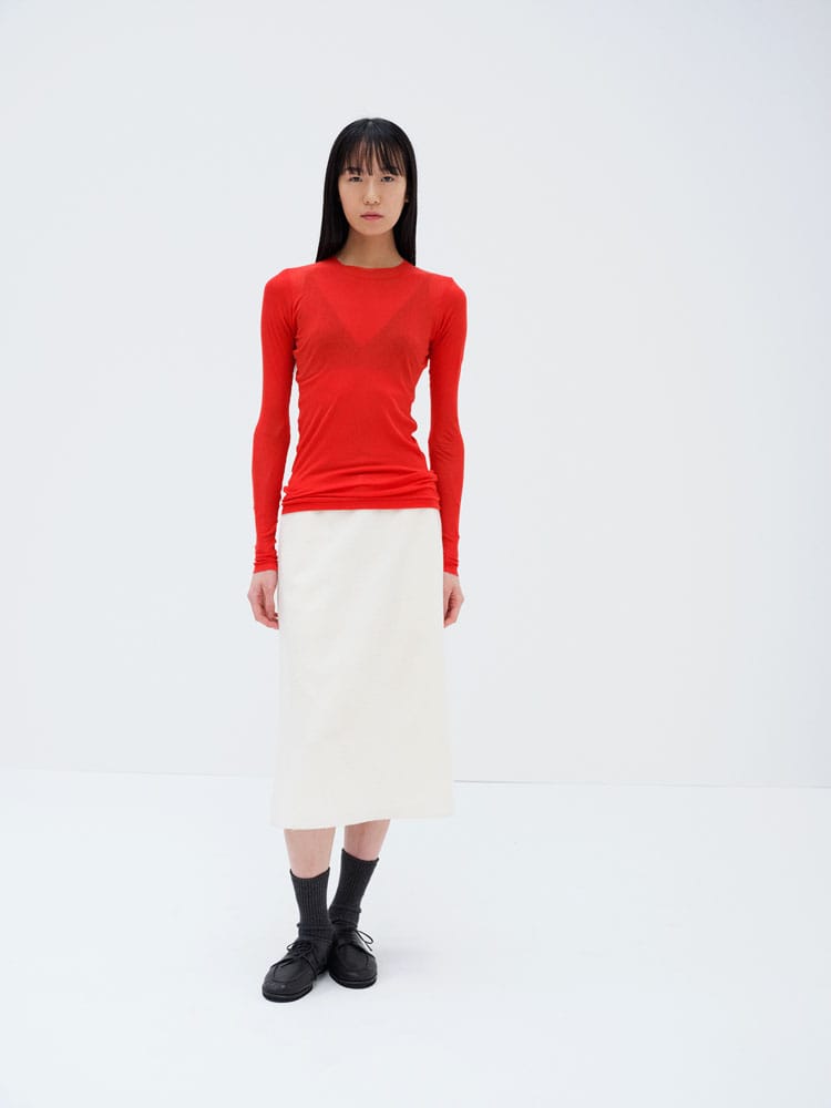 SUPER HIGH GAUGE SHEER RIB L/S TEE