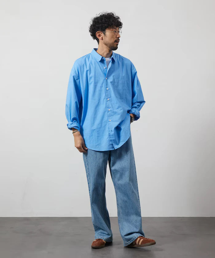 <New Color Added> Relaxed Fit Broad Shirt / Regular Collar / Long Sleeve