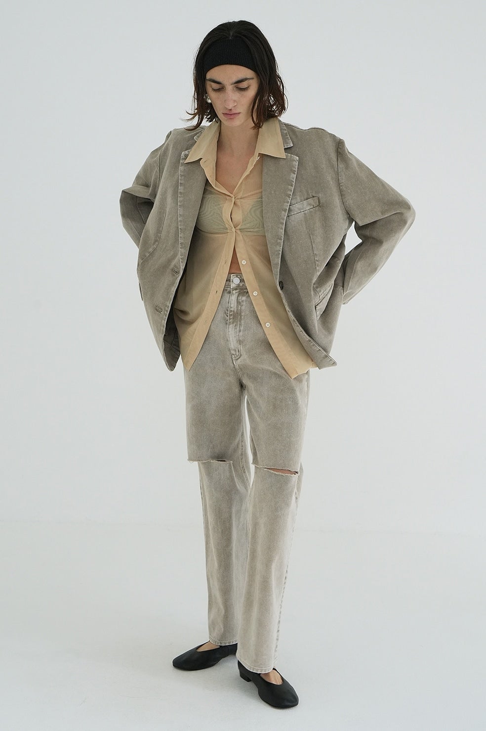 FADED COLOR TAILORED JACKET