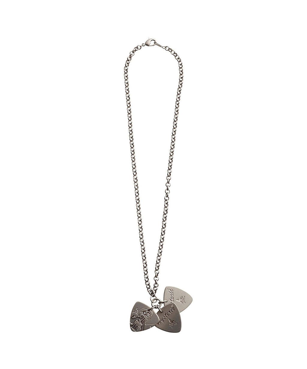 Woman On Skull Pick Necklace
