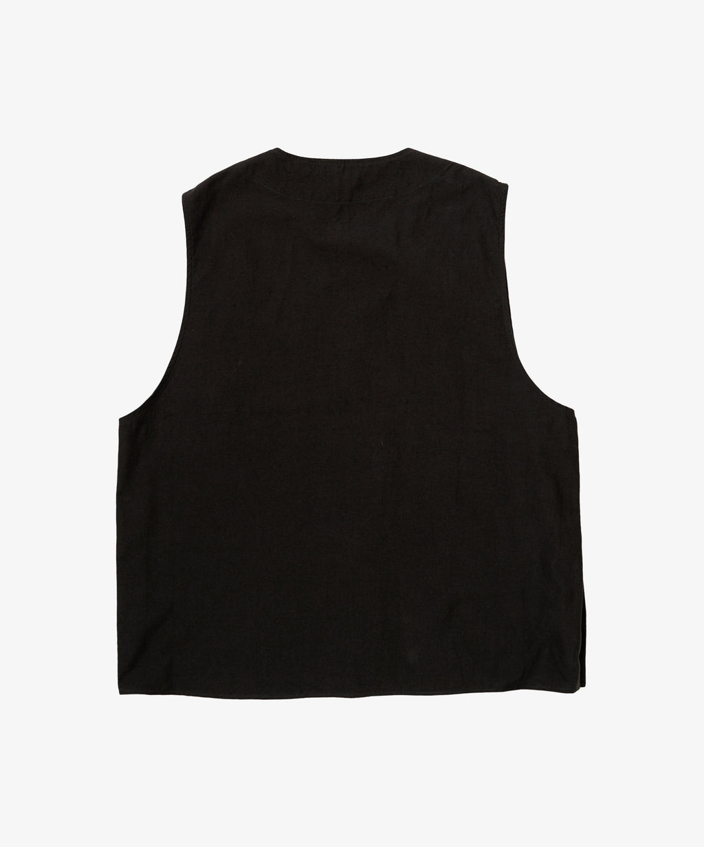 gilet back satin black