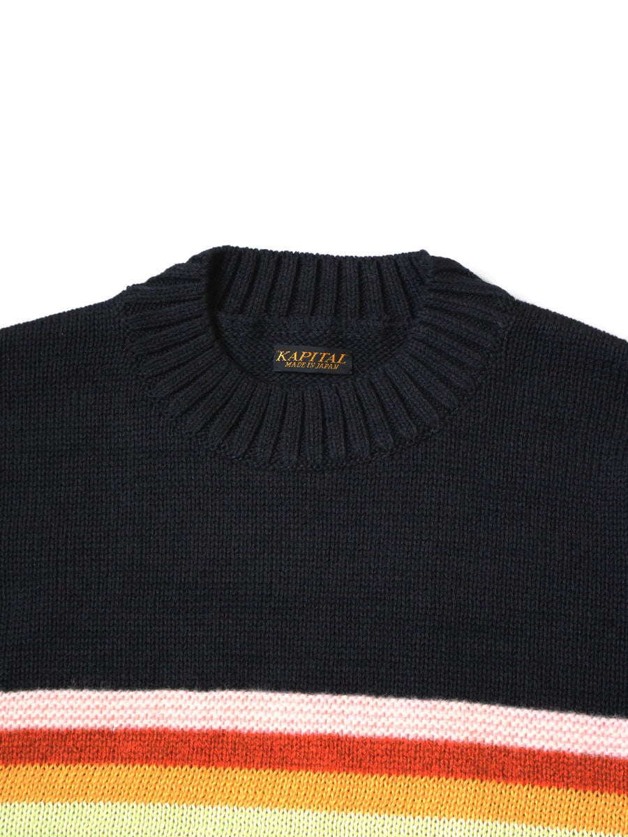 5G Cotton Knit RAINBOW & PECKISH RAINBOWY Crew...
