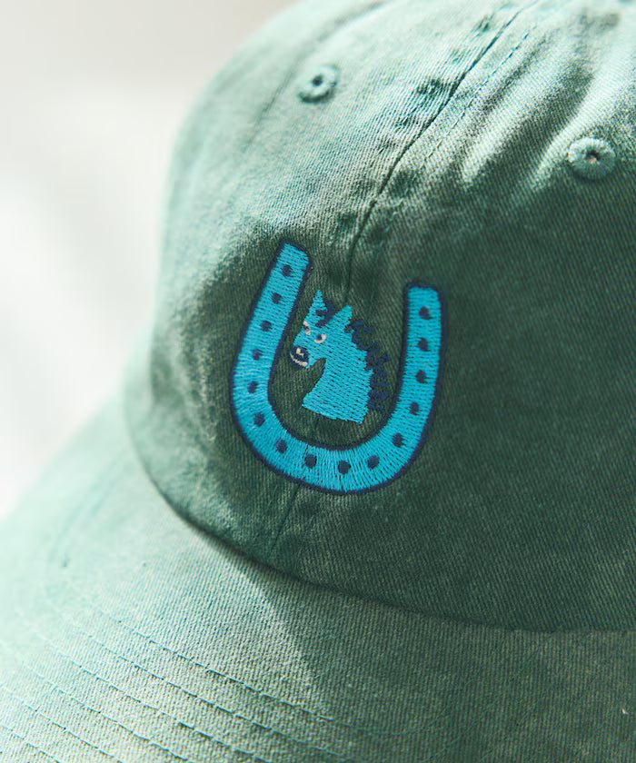 TOYAMEG Kaiun Horse Cap One Point Pigment Embroidery Cap