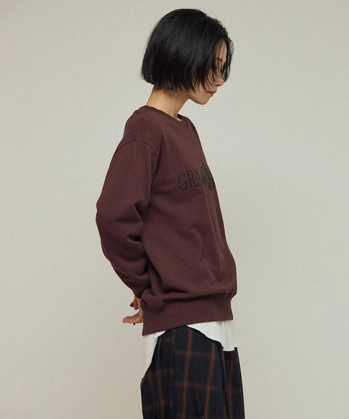 Organic Cotton Animal Logo Print Sweat / CAT / Relaxed Fit / French Terry Sweat