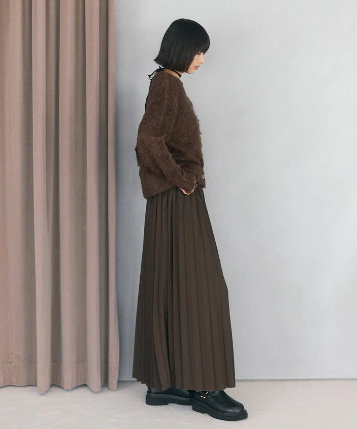 Variation Button Shaggy Knit Cardigan
