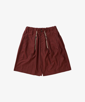 banshu ori circular short pants wine