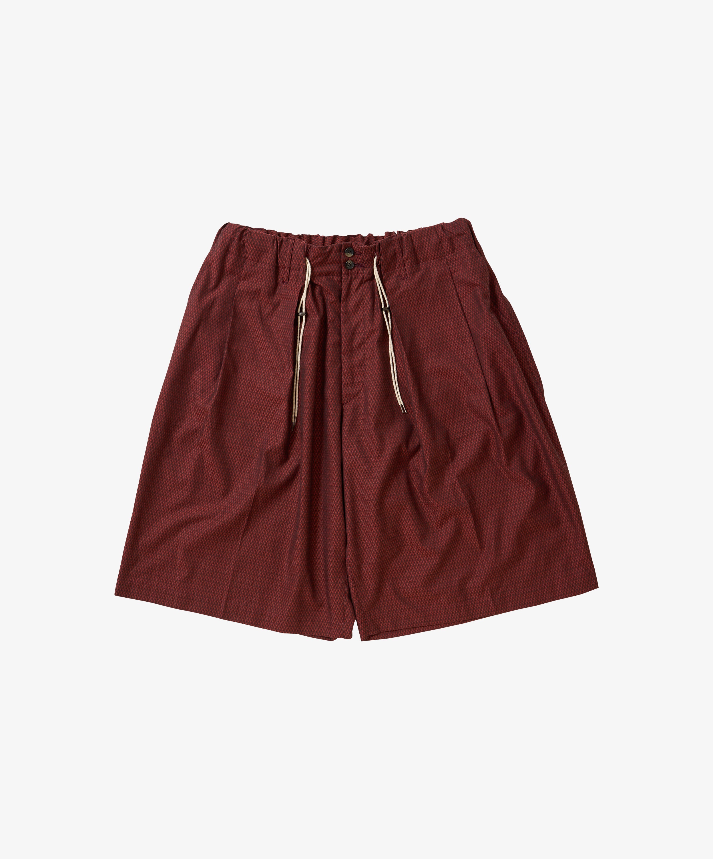 banshu ori circular short pants wine