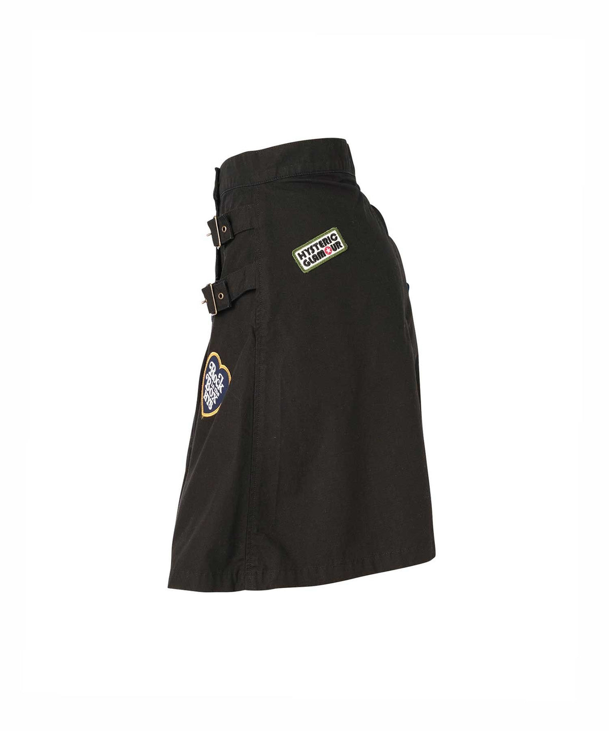 Military Pleated Wrap Skirt