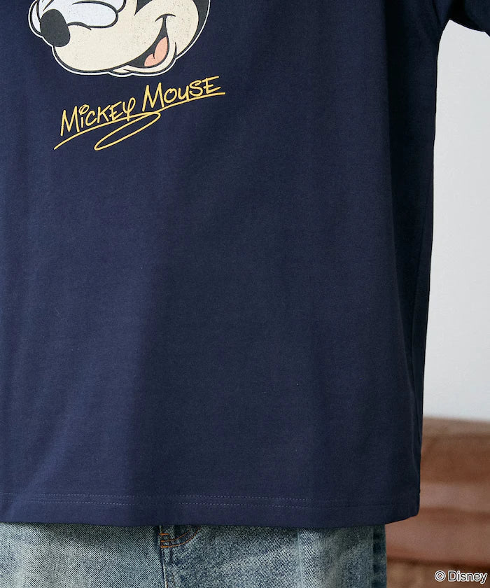 <Functional Material>Mickey Mouse Face T-Shirt Limited Edition