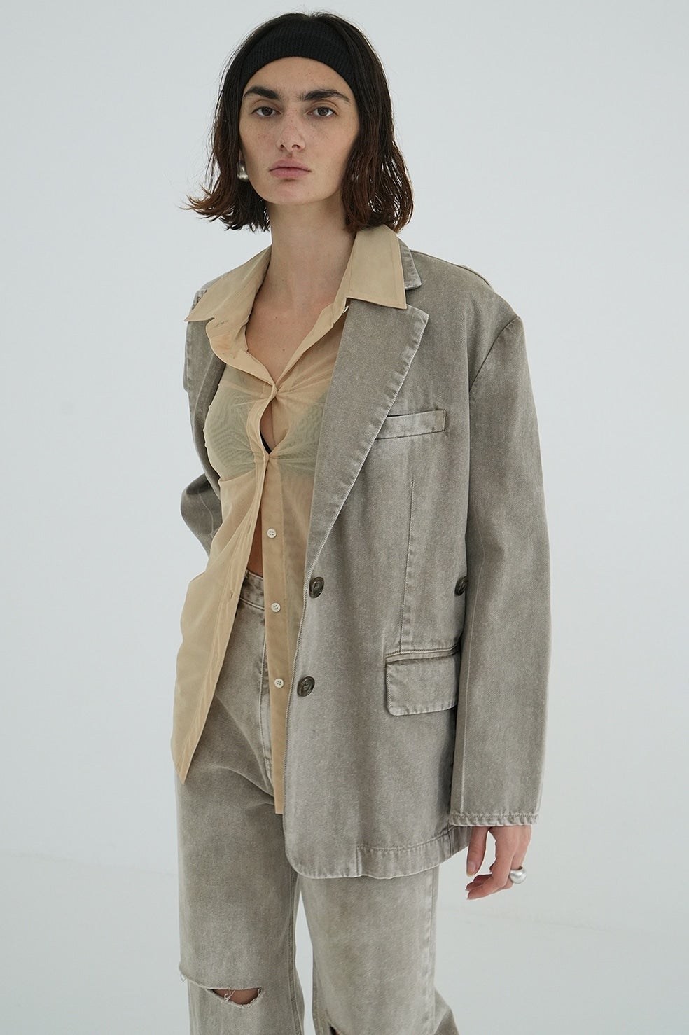 FADED COLOR TAILORED JACKET