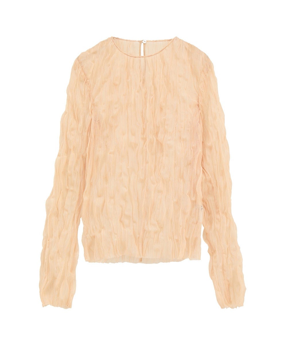 CRINKLED PLEAT SHEER TULLE TOPS