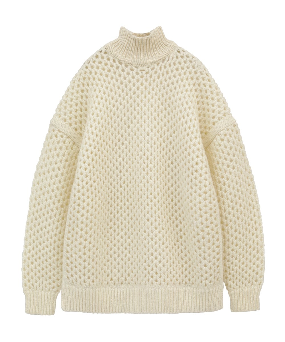 DOT MESH MOHAIR OVER KNIT TOPS