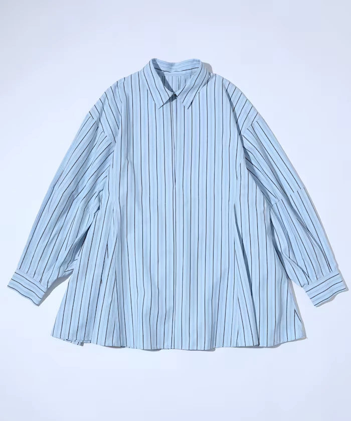 Flare Silhouette Skipper Balloon Sleeve Shirt