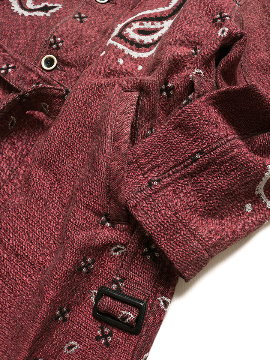 Rug Paisley Pattern Linen Wool Dragging Coat