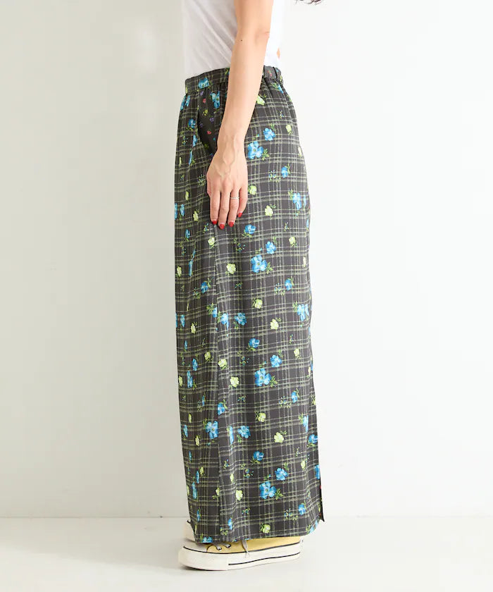 Floral Satin Skirt