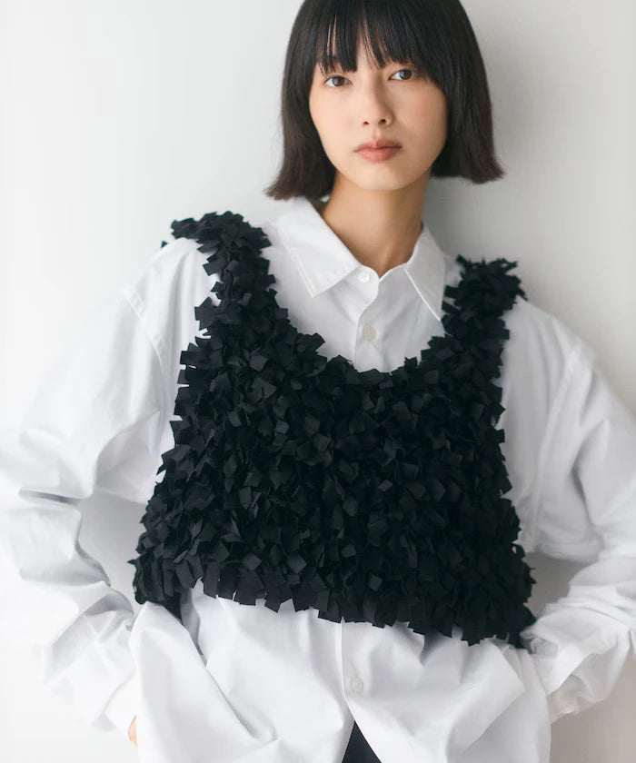 Tape Yarn Hand Knitted Bustier