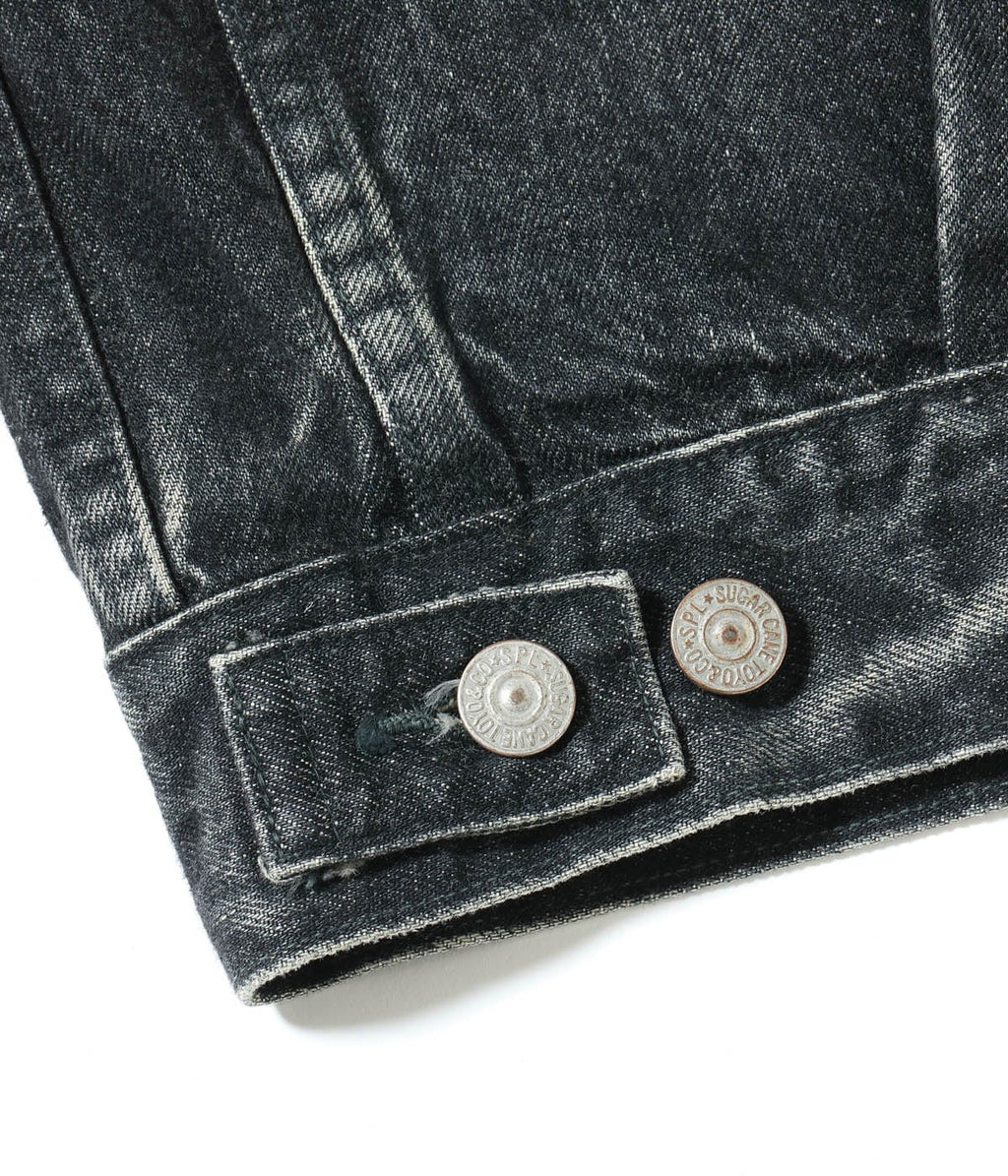 14.25oz. BLACK DENIM JACKET 1953 AGED MODEL
