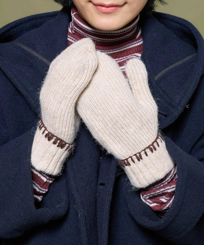 Colorful Blanket Stitch Mittens