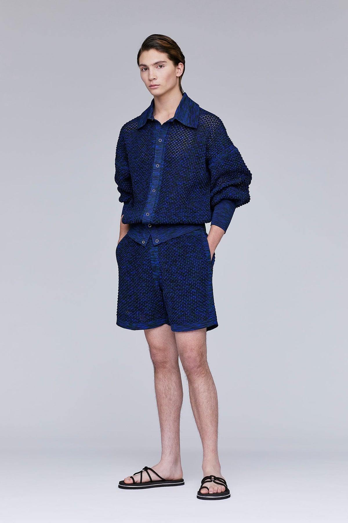 LATTICE KNIKAT STAND FALL COLLAR BLOUSON