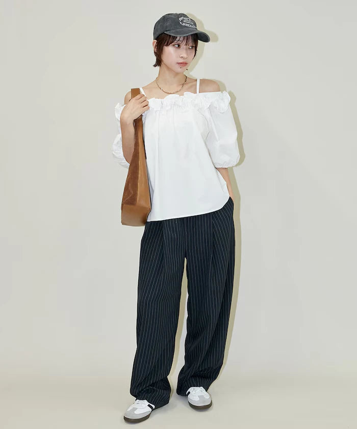 Frill Off-Shoulder Blouse Limited Edition