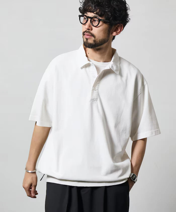 Big Silhouette Spindle Short Sleeve Tech Polo