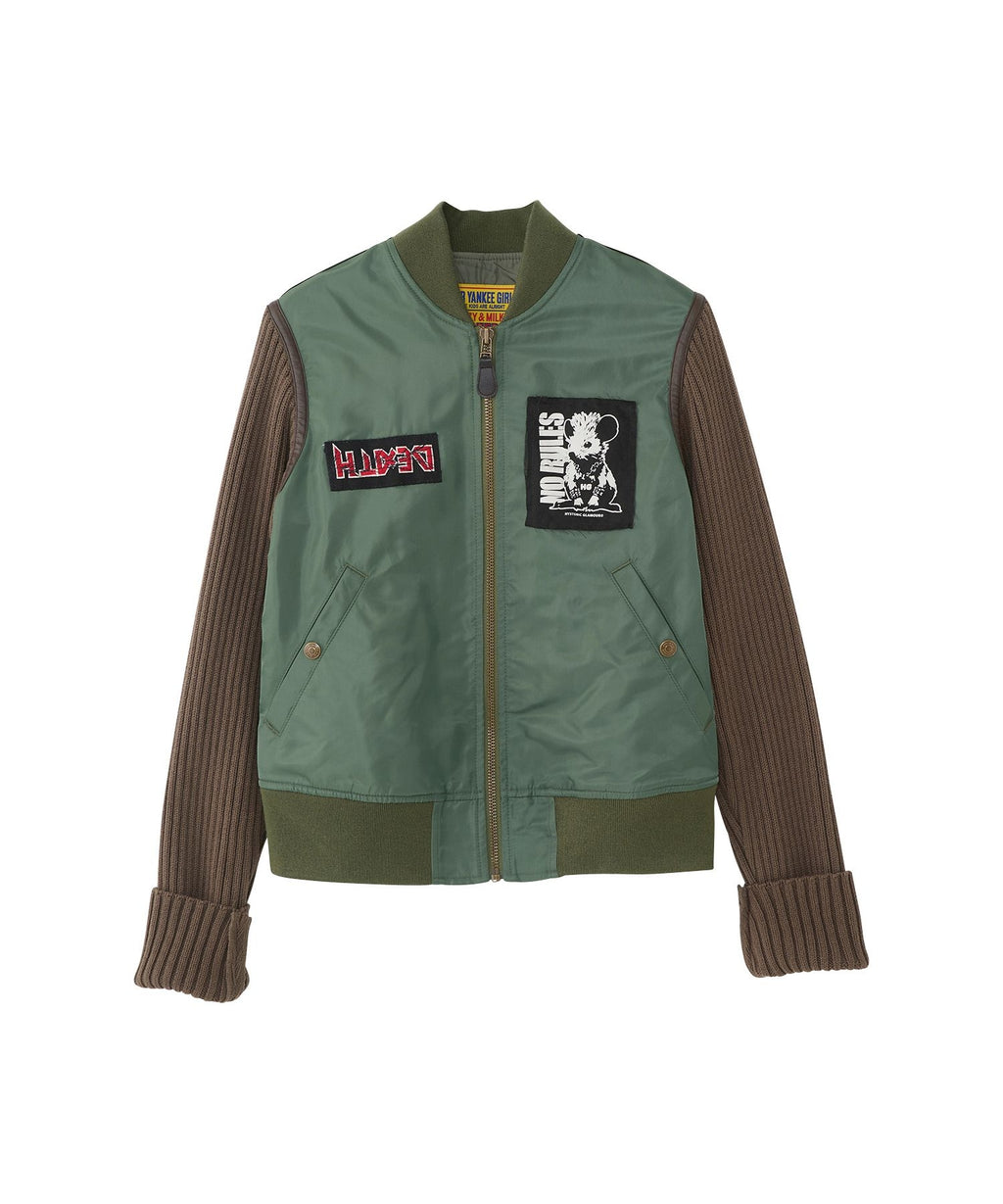 KILLER KITTEN Knit Remake MA-1 Jacket