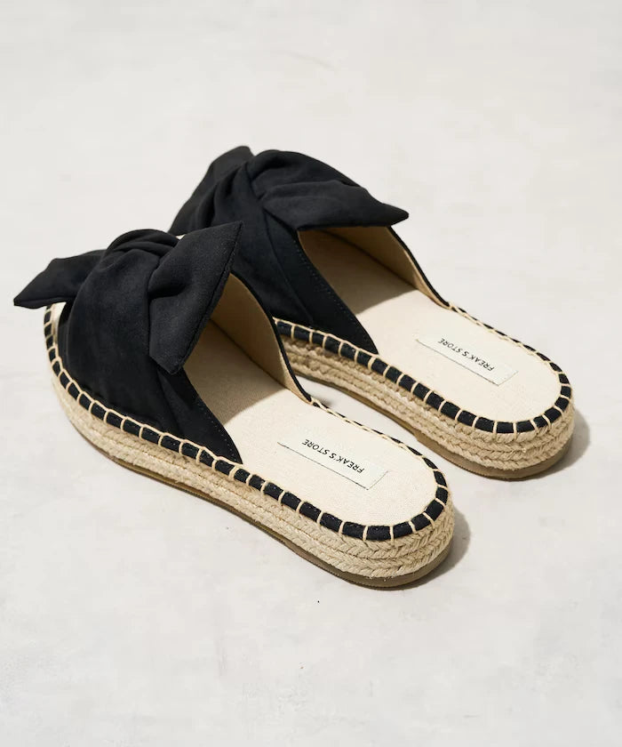 Espadrille-style Ribbon Sandals [Available in sizes 36-38]