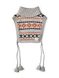 3G Yellowknife Fair Isle High Neck Bib Poncho