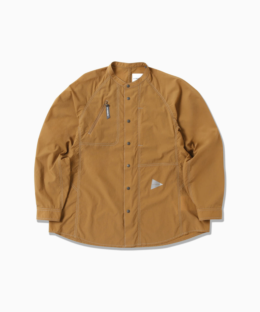 stretch rip band collar shirt