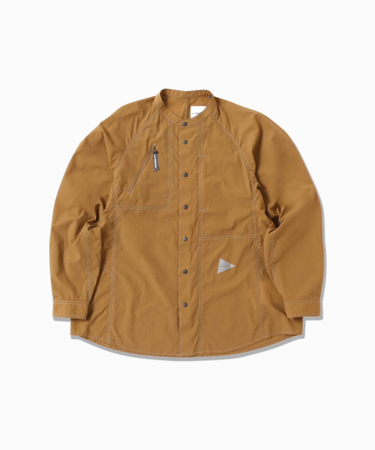 stretch rip band collar shirt